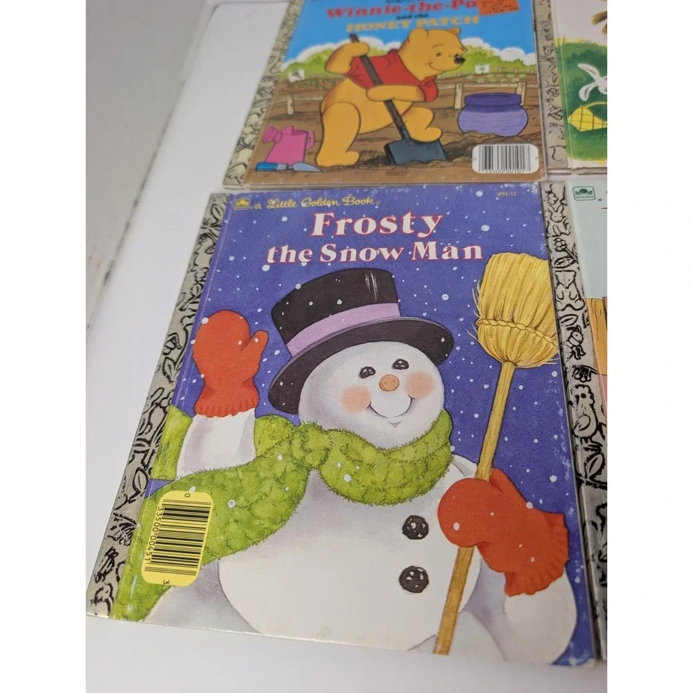 Vintage Little Golden Book Lot of‎ 5 Sesame Street Winnie the Pooh Frosty Cookie